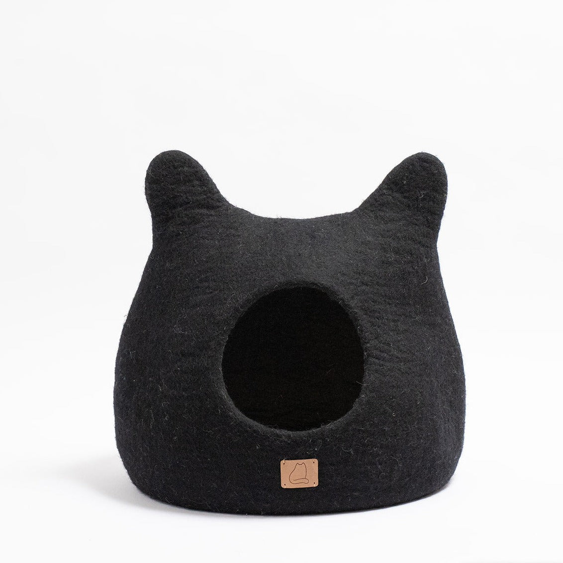 Cat Ear Cave Bed - Felted Wool Hideout for Playful Kitties