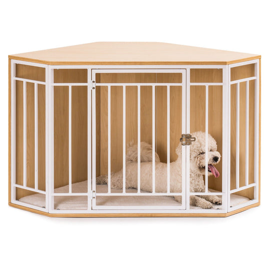 Wooden and Metal Dog House for Small/Medium Dog Crate