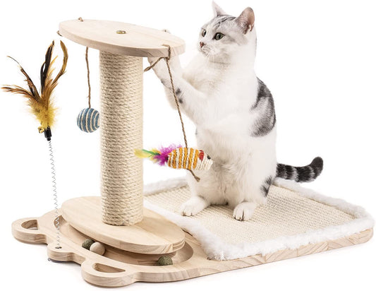 Tree Scratching Tower  for Cats 14'' 2-Layer Sisal Cotton